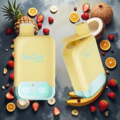Vapsolo Twins 20000 Puffs Engangsdamp Pineapple Coconut & Strawberry Banana (Ananas Kokos & Jordbær Banan) 40 ml 20mg/ml