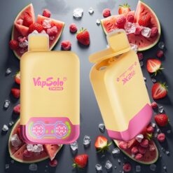 Vapsolo Twins 20000 Puffs Engangsdamp Vannmelon Is & Jordbær Mango – 40 ml, Type-C