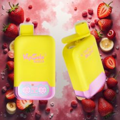 Vapsolo Twins 20000 Puffs Engangsdamper Jordbær & Banan og Brusende Kirsebær 40 ml