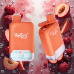 Vapsolo Twins 20000 Puffs Engangsdamper Kirsebær Cola & Saftig Fersken Is 40 ml