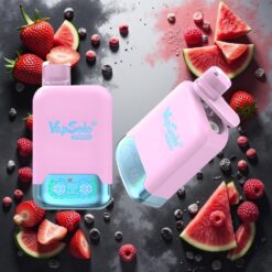 Vapsolo Twins 20000 Puffs Engangsvaper Svart Is Dragefrukt Jordbær & Bringebær Vannmelon 40 ml